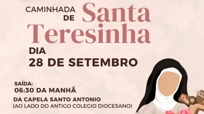 Caminhada com Santa Teresinha marca programação da Comunidade Restauração neste domingo