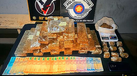 Drogas apreendidas no Jardim Paraná - FOTO: Polícia Militar