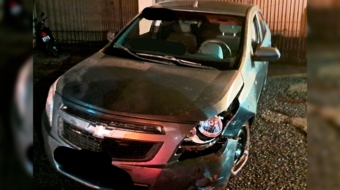 Viatura da Polícia Civil descaratezidada - FOTO: Artesp/Divulgação