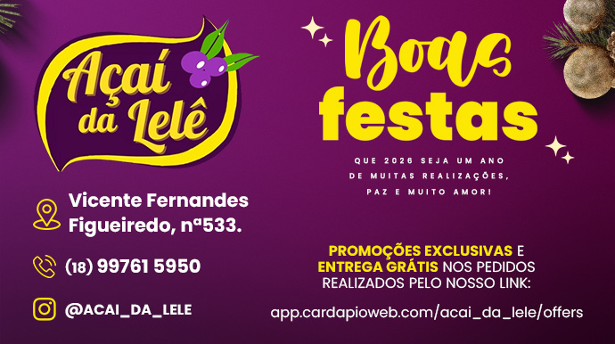 Cartão Açaí da Lelê 2025