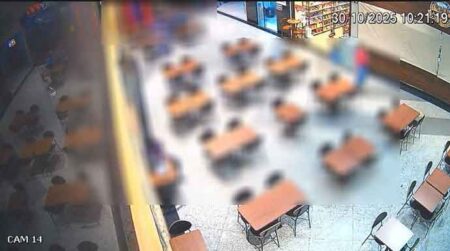 Câmeras de um supermercado em Assis mostram uma mulher com as mesmas características da suspeita realizando saques nos mesmos horários e valores registrados nos extratos bancários. Foto: Polícia Civil.