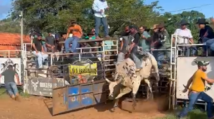 Peão ficou ferido durante montaria - Foto: Redes sociais
