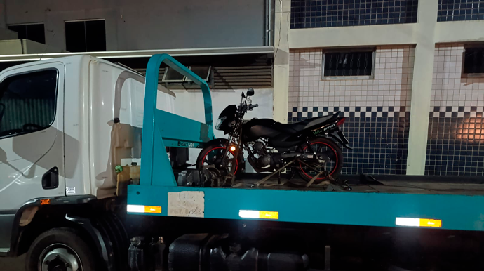 De acordo com dados da Polícia Militar, moto foi furtada em janeiro na cidade de São Paulo - FOTO: PM/Divulgação