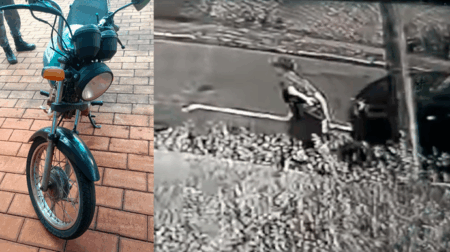 Moto foi encontrada no pátio da Fepasa em Palmital e foi usada em roubo registrado em Assis - FOTO: Polícia Militar/Divulgação/Arquivo