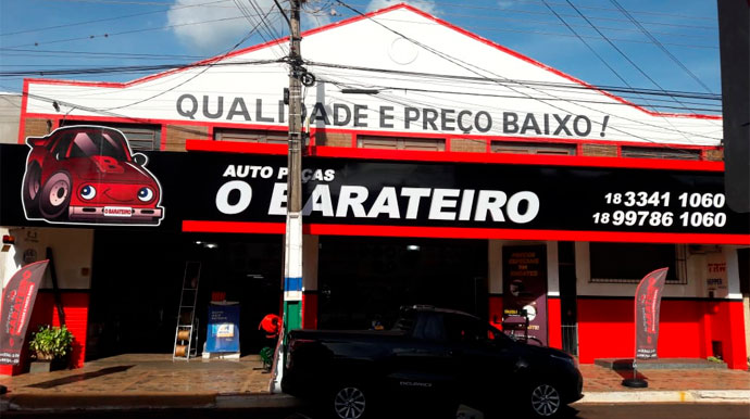 Auto Peças O Barateiro se destaca em Cândido Mota com variedade e tradição no setor automotivo