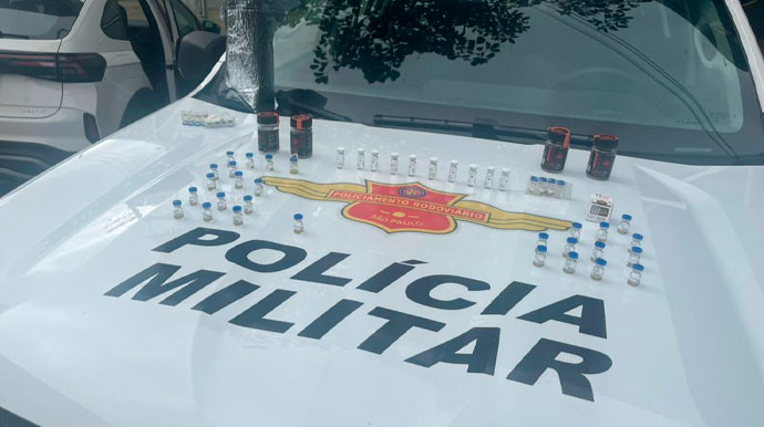 Polícia Rodoviária apreende remédios para emagrecimento contrabandeados avaliados em R$ 75 mil em Palmital