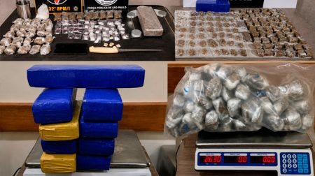 Drogas apreendidas durante a operação - FOTO: Polícia Civil/Divulgação
