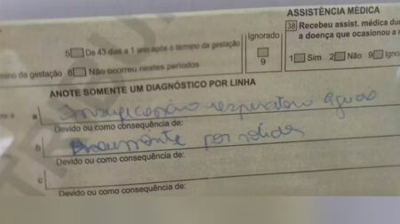 Polícia apreendeu o atestado de óbito, no qual a causa da morte do idoso foi registrada como “insuficiência respiratória” — FOTO: G1/Divulgação