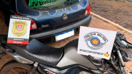 Homem é preso em flagrante após roubo de motocicleta em Palmital; veículo é recuperado